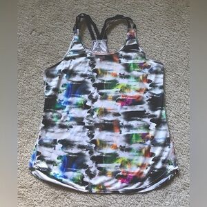 Energy Zone Speed Dri Neon Fluorescent Blot Racerback Tank Top